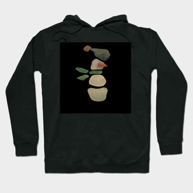 Sea Glass Snowman Hoodie by aldersmith